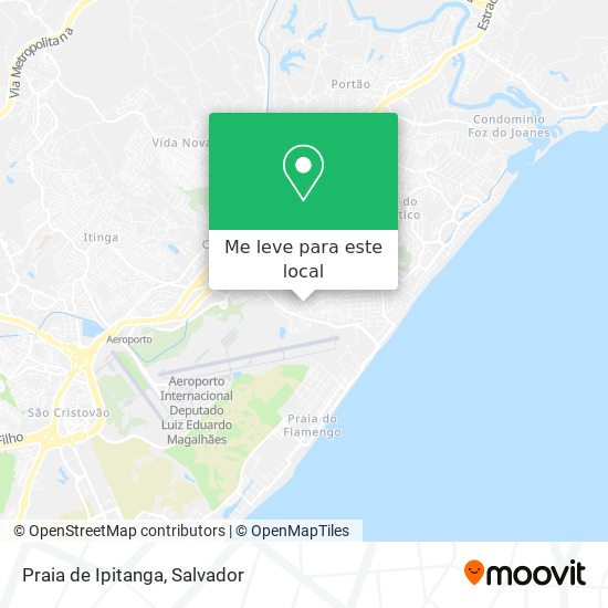 Praia de Ipitanga mapa