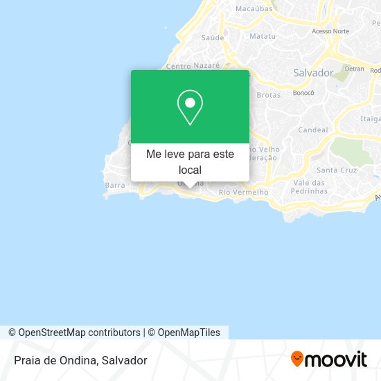 Praia de Ondina mapa