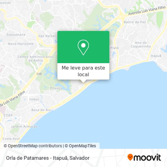 Orla de Patamares - Itapuã mapa