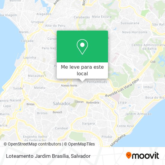 Loteamento Jardim Brasília mapa