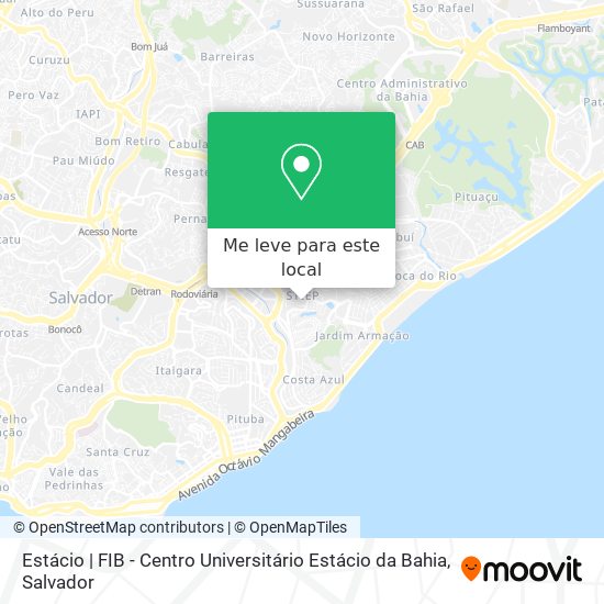 Estácio | FIB - Centro Universitário Estácio da Bahia mapa