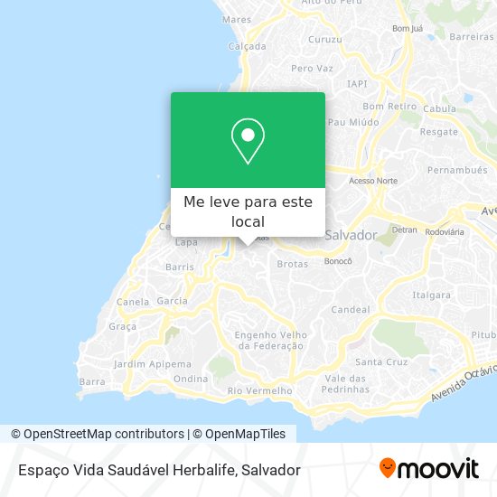 Espaço Vida Saudável Herbalife mapa