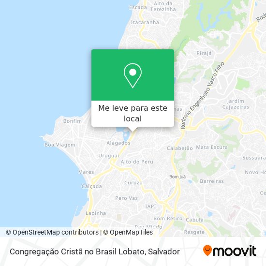 Congregação Cristã no Brasil Lobato mapa