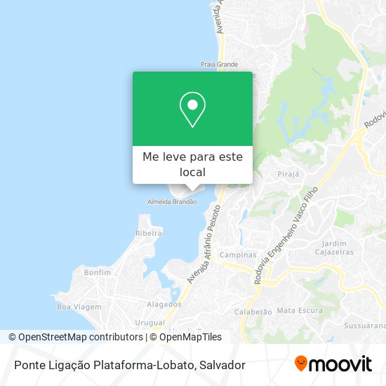 Ponte Ligação Plataforma-Lobato mapa