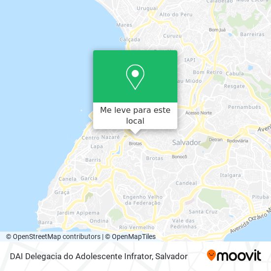 DAI Delegacia do Adolescente Infrator mapa