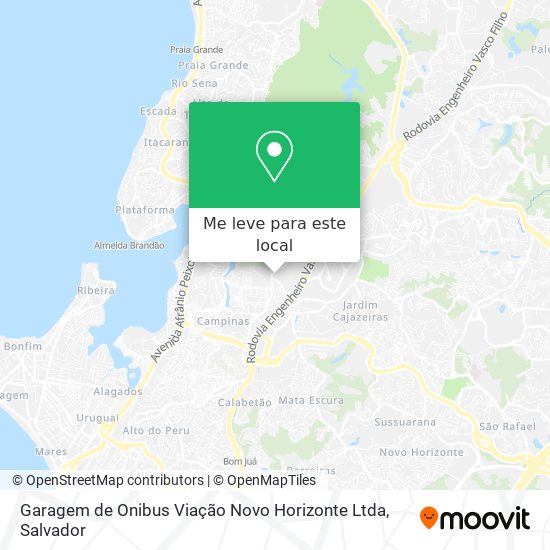 Garagem de Onibus Viação Novo Horizonte Ltda mapa