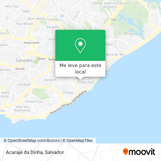 Acarajé da Dinha mapa