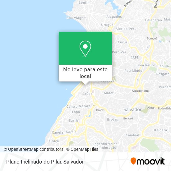 Plano Inclinado do Pilar mapa