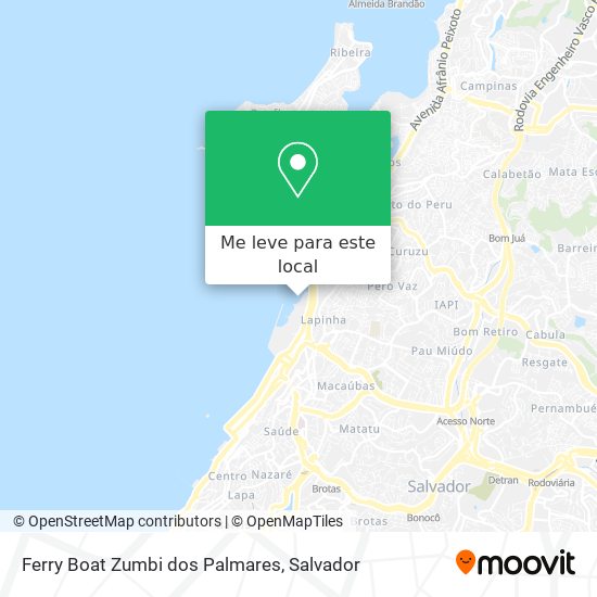 Ferry Boat Zumbi dos Palmares mapa