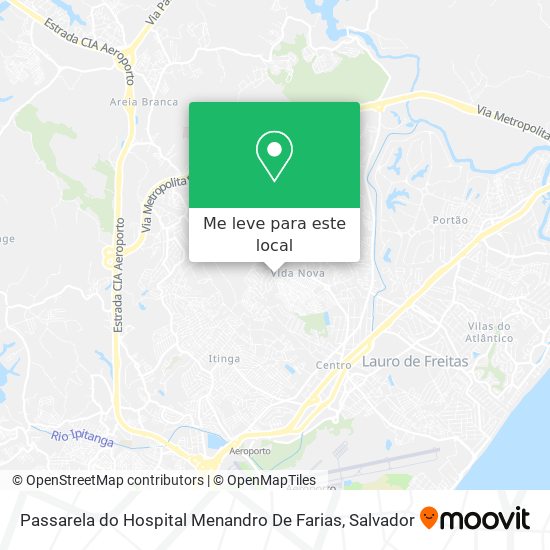 Passarela do Hospital Menandro De Farias mapa
