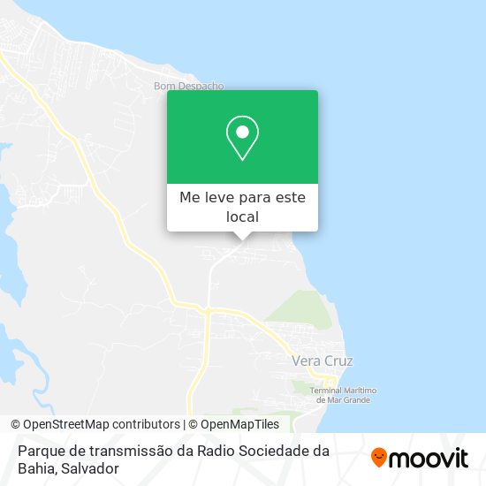Parque de transmissão da Radio Sociedade da Bahia mapa