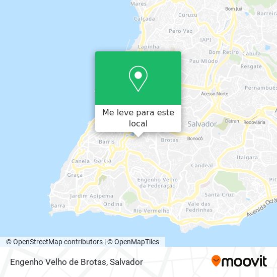 Engenho Velho de Brotas mapa