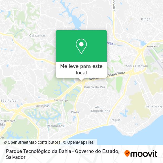 Parque Tecnológico da Bahia  - Governo do Estado mapa