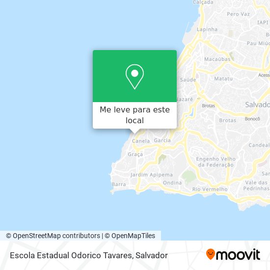 Escola Estadual Odorico Tavares mapa