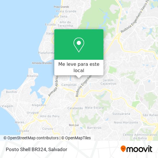 Posto Shell BR324 mapa