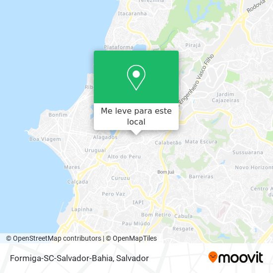 Formiga-SC-Salvador-Bahia mapa