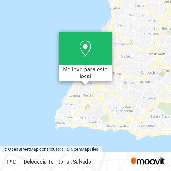 1ª DT - Delegacia Territorial mapa