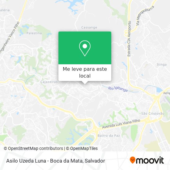 Asilo Uzeda Luna - Boca da Mata mapa