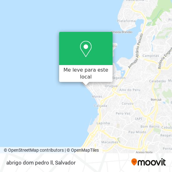 abrigo dom pedro ll mapa