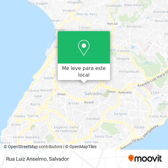 Rua Luiz Anselmo mapa