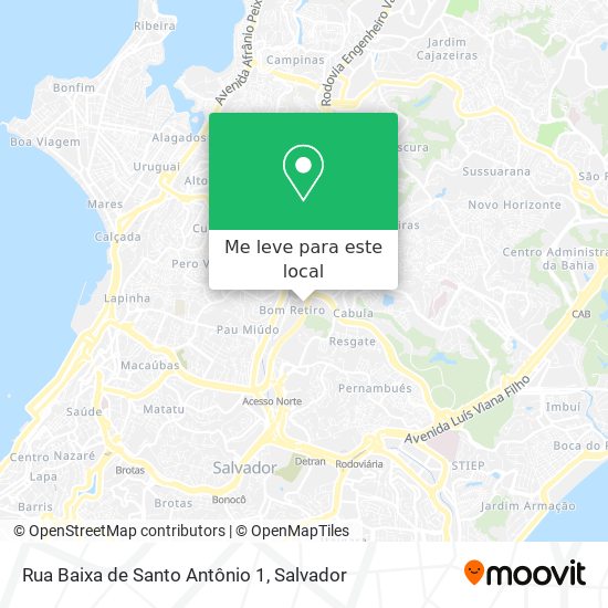 Rua Baixa de Santo Antônio 1 mapa