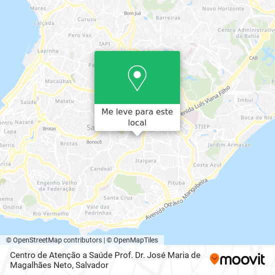 Centro de Atenção a Saúde Prof. Dr. José Maria de Magalhães Neto mapa