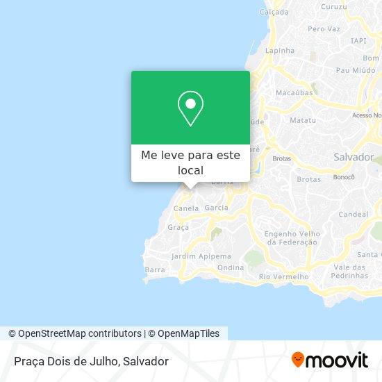 Praça Dois de Julho mapa