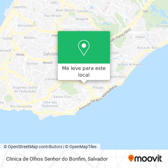 Clínica de Olhos Senhor do Bonfim mapa