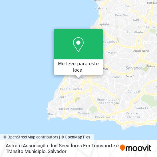 Astram Associação dos Servidores Em Transporte e Trânsito Município mapa