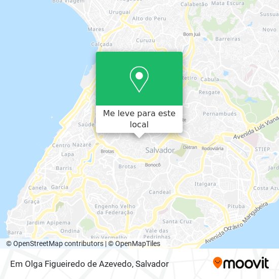 Em Olga Figueiredo de Azevedo mapa