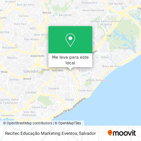 Recitec Educação Marketing Eventos mapa