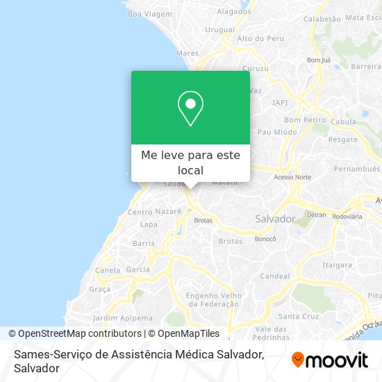 Sames-Serviço de Assistência Médica Salvador mapa