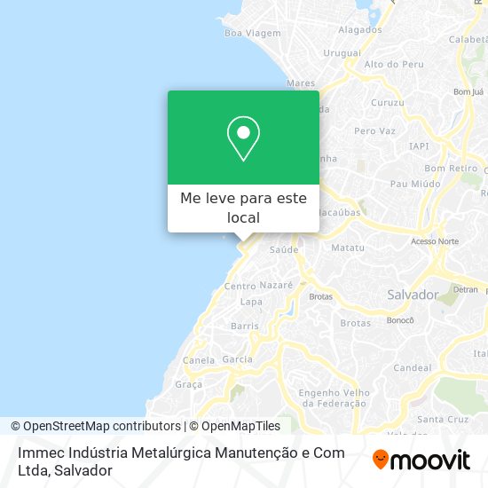 Immec Indústria Metalúrgica Manutenção e Com Ltda mapa