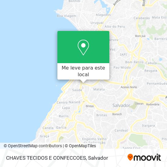 CHAVES TECIDOS E CONFECCOES mapa