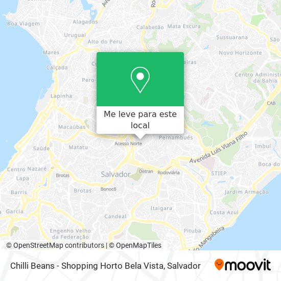 Chilli Beans - Shopping Horto Bela Vista mapa