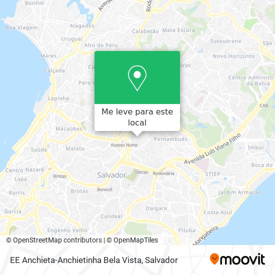 EE Anchieta-Anchietinha Bela Vista mapa