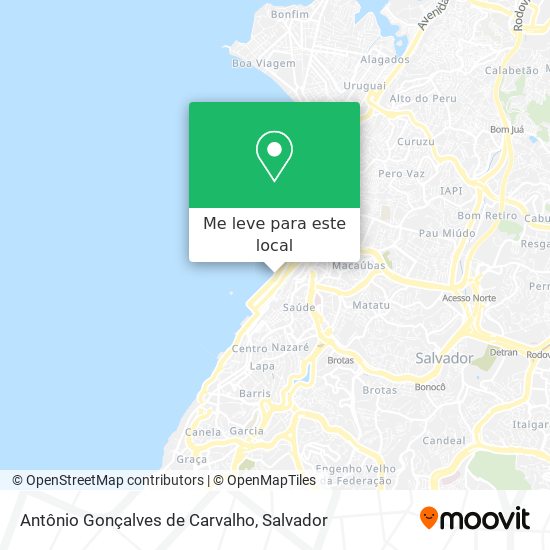 Antônio Gonçalves de Carvalho mapa