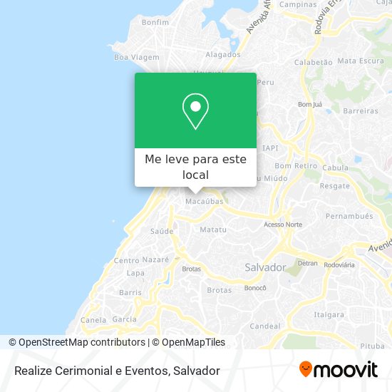 Realize Cerimonial e Eventos mapa