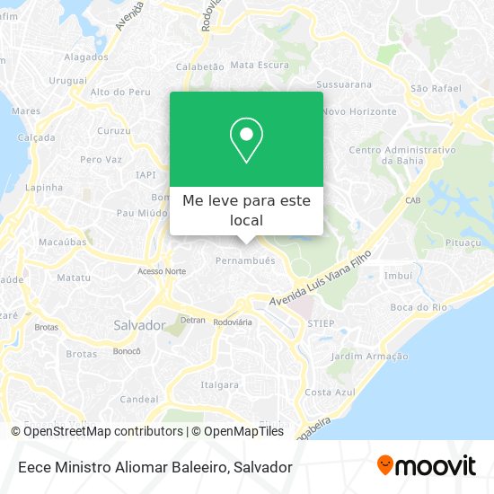 Eece Ministro Aliomar Baleeiro mapa