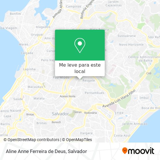 Aline Anne Ferreira de Deus mapa