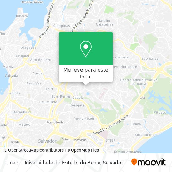 Uneb - Universidade do Estado da Bahia mapa