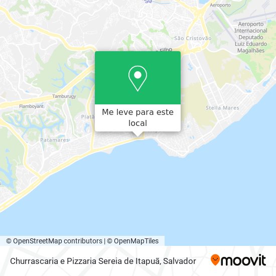 Churrascaria e Pizzaria Sereia de Itapuã mapa