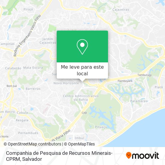 Companhia de Pesquisa de Recursos Minerais-CPRM mapa