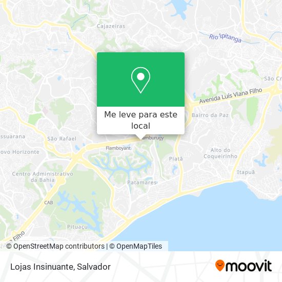 Lojas Insinuante mapa