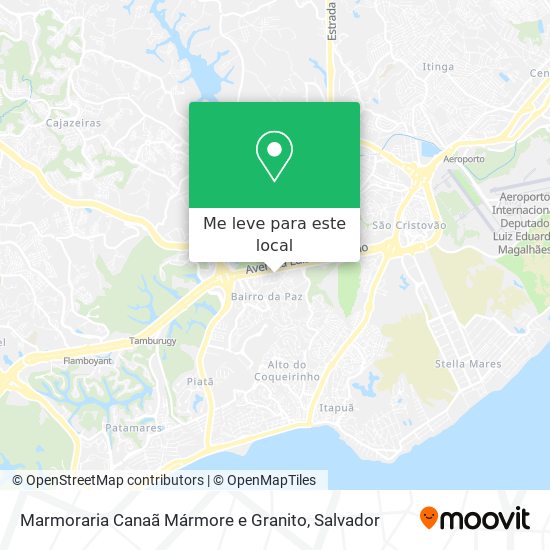 Marmoraria Canaã Mármore e Granito mapa