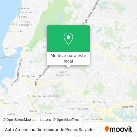 Auto Americano Distribuidor de Pecas mapa