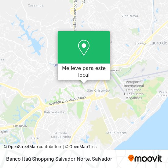Banco Itaú Shopping Salvador Norte mapa