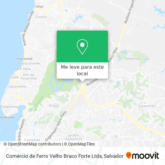 Comércio de Ferro Velho Braco Forte Ltda mapa