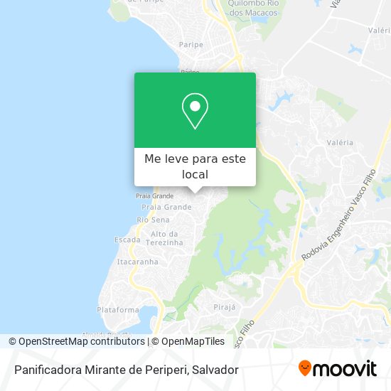 Panificadora Mirante de Periperi mapa