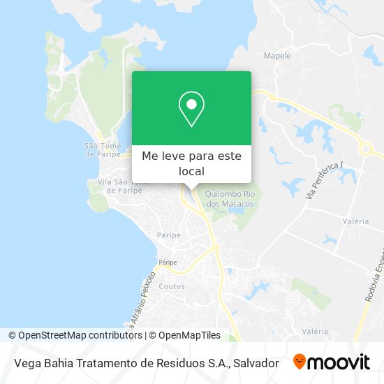 Vega Bahia Tratamento de Residuos S.A. mapa